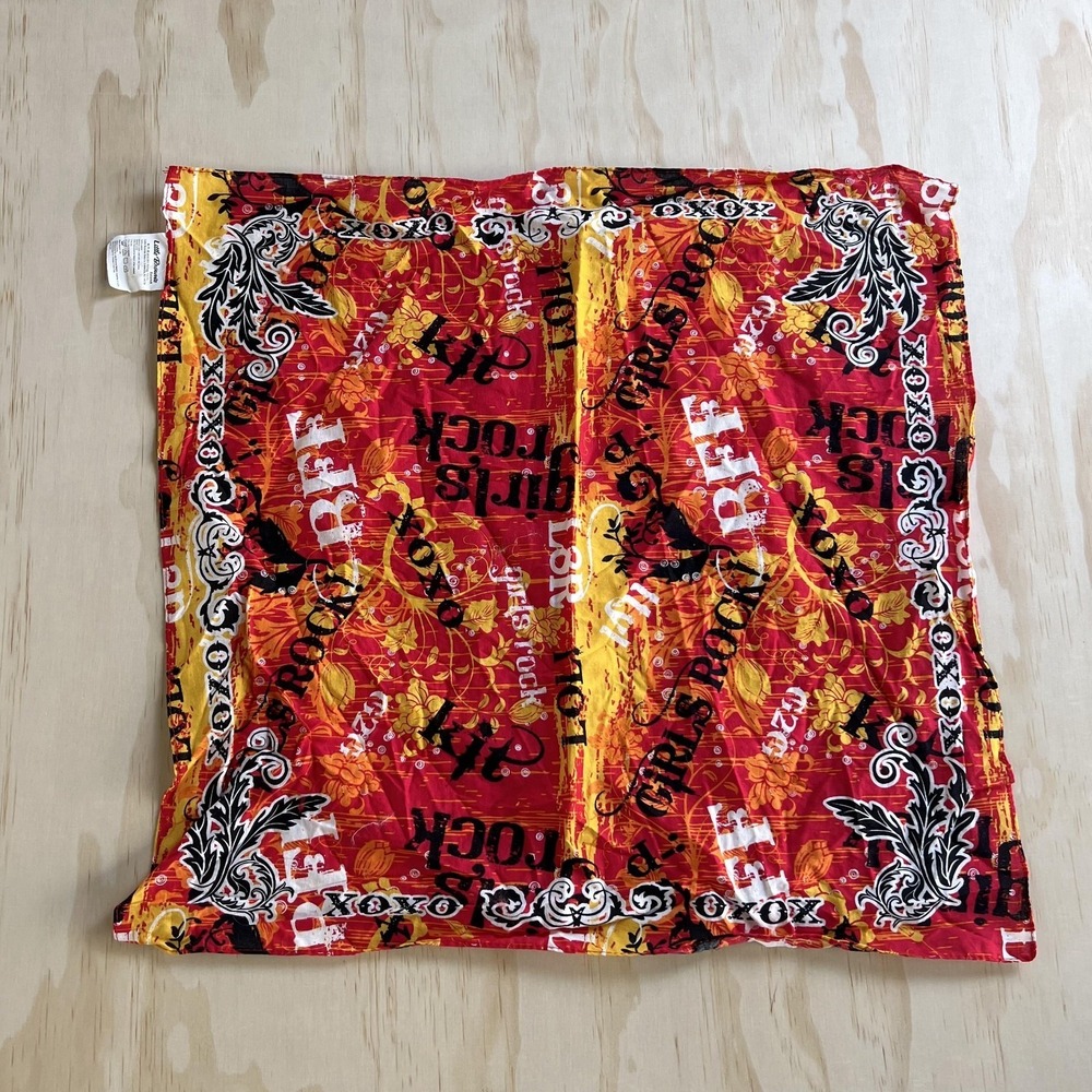Little Brownie Bakers Bandana Girls One Size Red Girls Rock BFF XOXO Floral